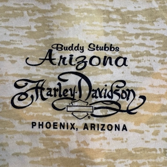 Harley-Davidson Women's Small Sheer Yellow Graphic Tee - Buddy Stubb’s Harley - Picture 5 of 6